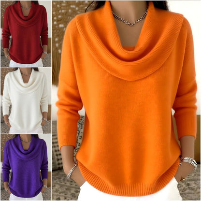 🔥【Kupte 1 a dostanete 1 zdarma】Podzim/Zima 2025 Nový jednobarevný svetr s dlouhým rukávem