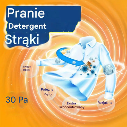 ✨👚 [30 sztuk] ✨ Bardzo duże opakowanie: Zapachowe kapsułki do prania 6 w 1 — usuwanie plam i długotrwały zapach