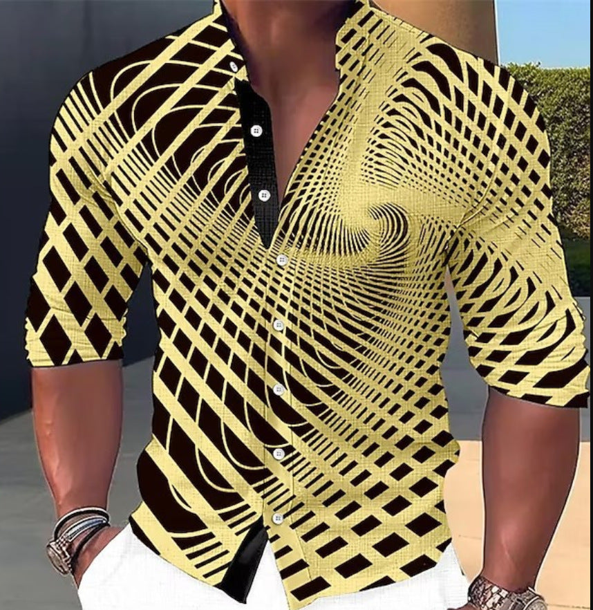 👔【S-6XL】Modna męska koszula w paski, casualowa