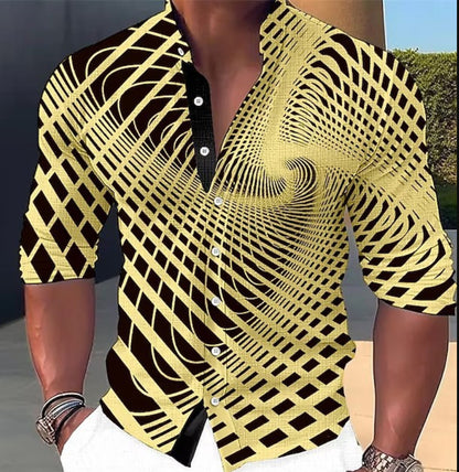 👔【S-6XL】Modna męska koszula w paski, casualowa