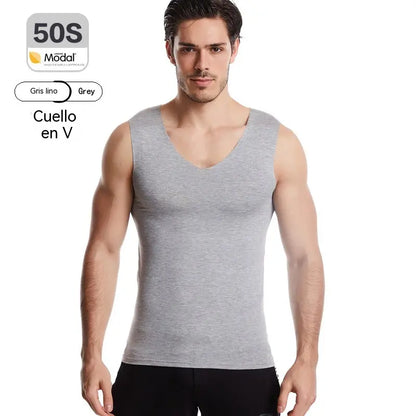 ✨❄️【50% de descuento🔥】😎 Chaleco transpirable de seda helada informal para hombre, ideal para el verano.