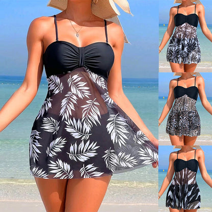 👙🔥【Último día, oferta por tiempo limitado al 50%】🔥Nuevo conjunto de traje de baño con estampado de malla 2026