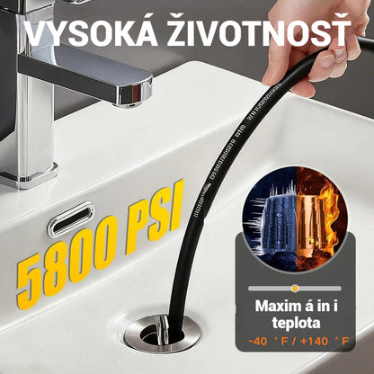 💦 TERAZ ZĽAVA 50%! 🚿 Sada na čistenie odtokov 5800 PSI – vysokotlaková tryska a hadica na upchaté odtoky/potrubia🔧📦