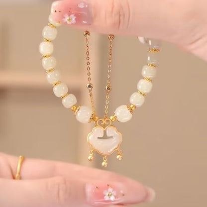 ✨💌【Nowy produkt w obniżonej cenie】Nowa bransoletka z 14-karatowego złota z jadeitu hetian