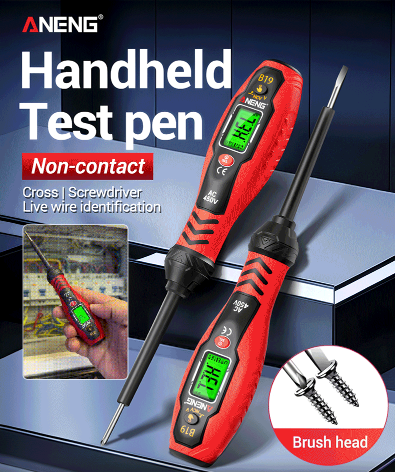 🔥Zestaw 2 szt. — oszczędzasz 10% [50% ZNIŻKI] Wysokiej precyzji inteligentny długopis pomiarowy, wielofunkcyjny indukcyjny długopis pomiarowy z wyświetlaczem cyfrowym i funkcją wykrywania obwodów