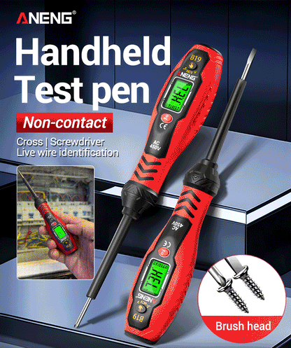 🔥Zestaw 2 szt. — oszczędzasz 10% [50% ZNIŻKI] Wysokiej precyzji inteligentny długopis pomiarowy, wielofunkcyjny indukcyjny długopis pomiarowy z wyświetlaczem cyfrowym i funkcją wykrywania obwodów