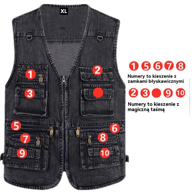 🔥 🦺50% OFF【XL-7XL】Ponadczasowy design, solidne wykonanie – kamizelka, która zawsze pasuje