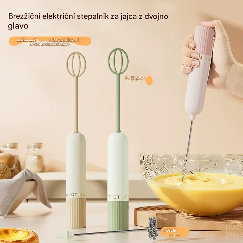 🥚🥄【Plačilo ob dostavi】💥Brezžični mini ročni mešalnik – v nekaj sekundah stepe jajca in mleko