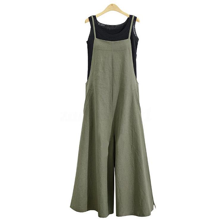 🔥😍【S-5XL】 Prosty i lekki kombinezon, modny kombinezon z szerokimi nogawkami
