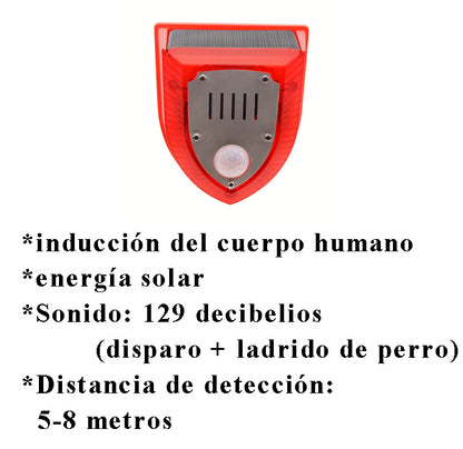 🔥🚨Alarma solar, luz de alarma antirrobo con sensor de cuerpo humano, repelente de animales ultrasónico