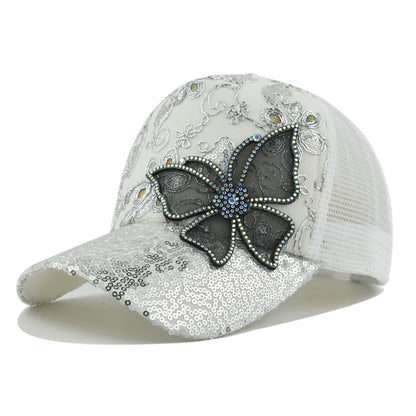 🎁✨🧢 Gorra de béisbol con lentejuelas y pedrería | Brillante y ajustable