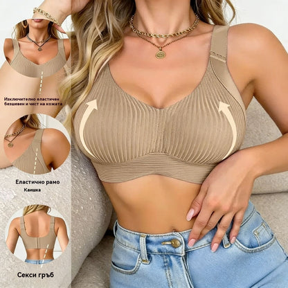 🔥👙【Купете един, вземете втори безплатно】Дамски сутиен без банели от една част❤️Удобен и дишащ