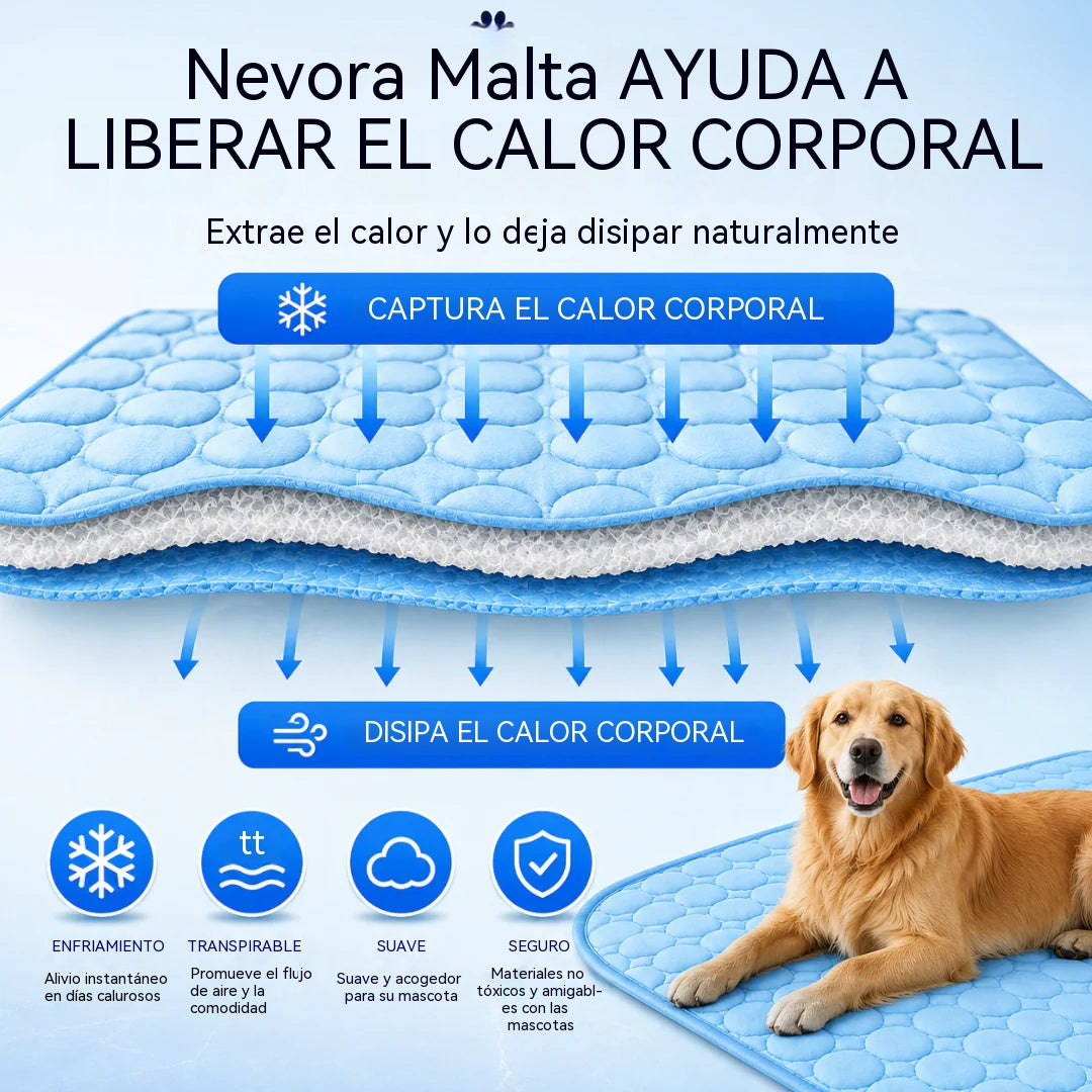 Alfombrilla refrescante para mascotas (no requiere llenado de agua)  — Fabricada en tejido Oxford transpirable; apta para todo tipo de camas o jaulas para mascotas.