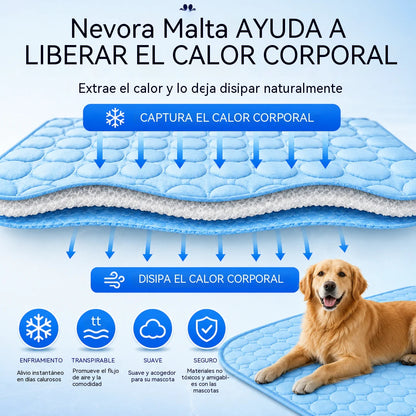 Alfombrilla refrescante para mascotas (no requiere llenado de agua)  — Fabricada en tejido Oxford transpirable; apta para todo tipo de camas o jaulas para mascotas.