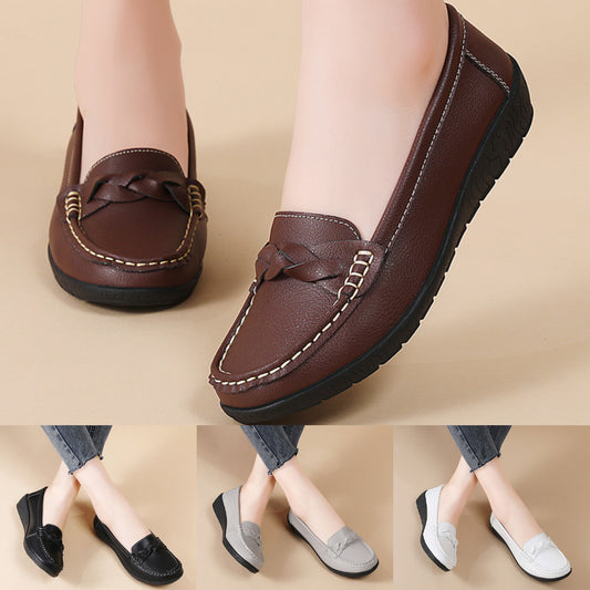 【35-44】Nowe, stylowe damskie skórzane buty casualowe 2025 👠✨: miękka podeszwa, komfort i wszechstronność na co dzień 😍👟