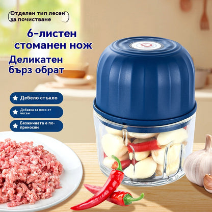 💥Електрическа преса за чесън и кайма – мощна и прецизна! ⚡ Лесна за употреба, незаменима в кухнята. 🧄✨