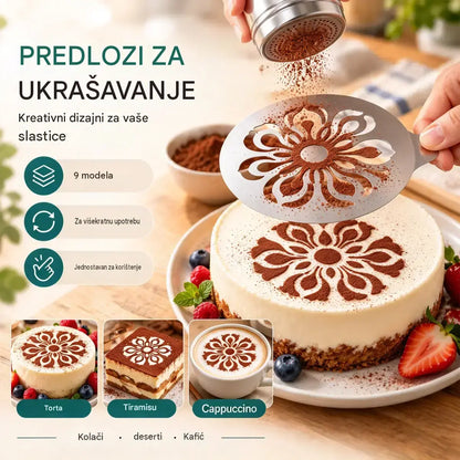 Šablona od nehrđajućeg čelika za latte art