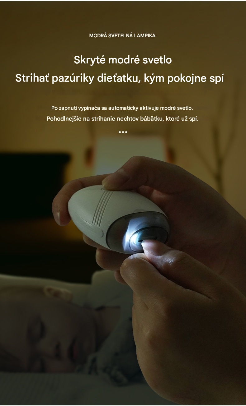 💅 ✨ Elektrický pilník na nehty, tichý, bezpečný pro miminka, jemná a bezpečná péče o nehty 👶🔧