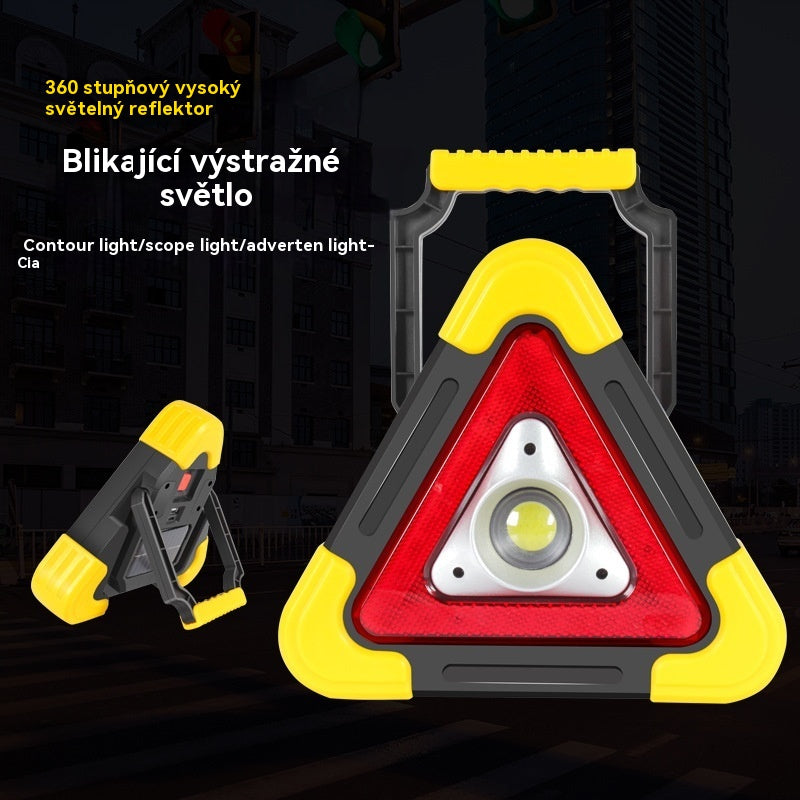 Trojúhelníková solární LED výstražná světla pro zvýšení bezpečnosti řízení a v nouzových situacích