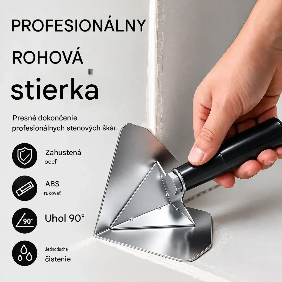 🔥【50% zľava✨】Super praktická a multifunkčná rohová špachtľa z nehrdzavejúcej ocele