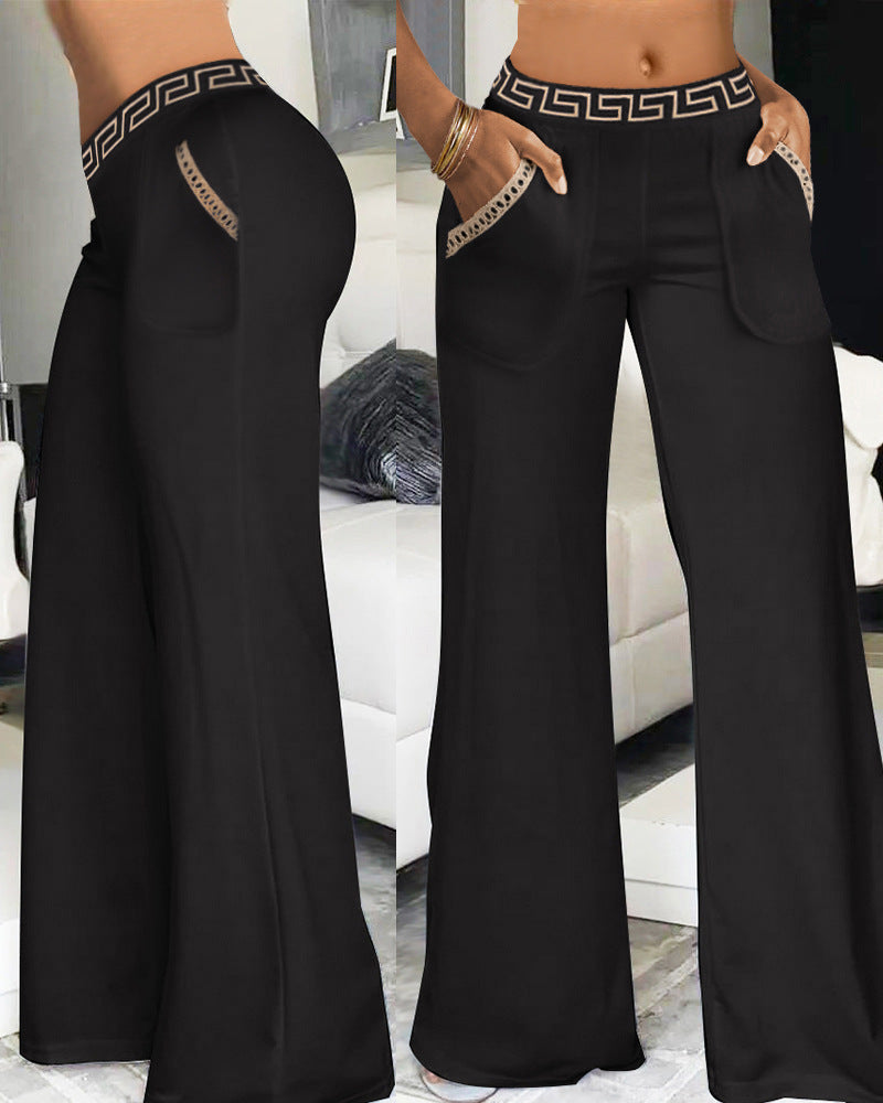 🔥🎉【Letnia promocja】【S-2XL】🌷💕2025 Nowe spodnie casualowe z wysokim stanem i szerokimi nogawkami