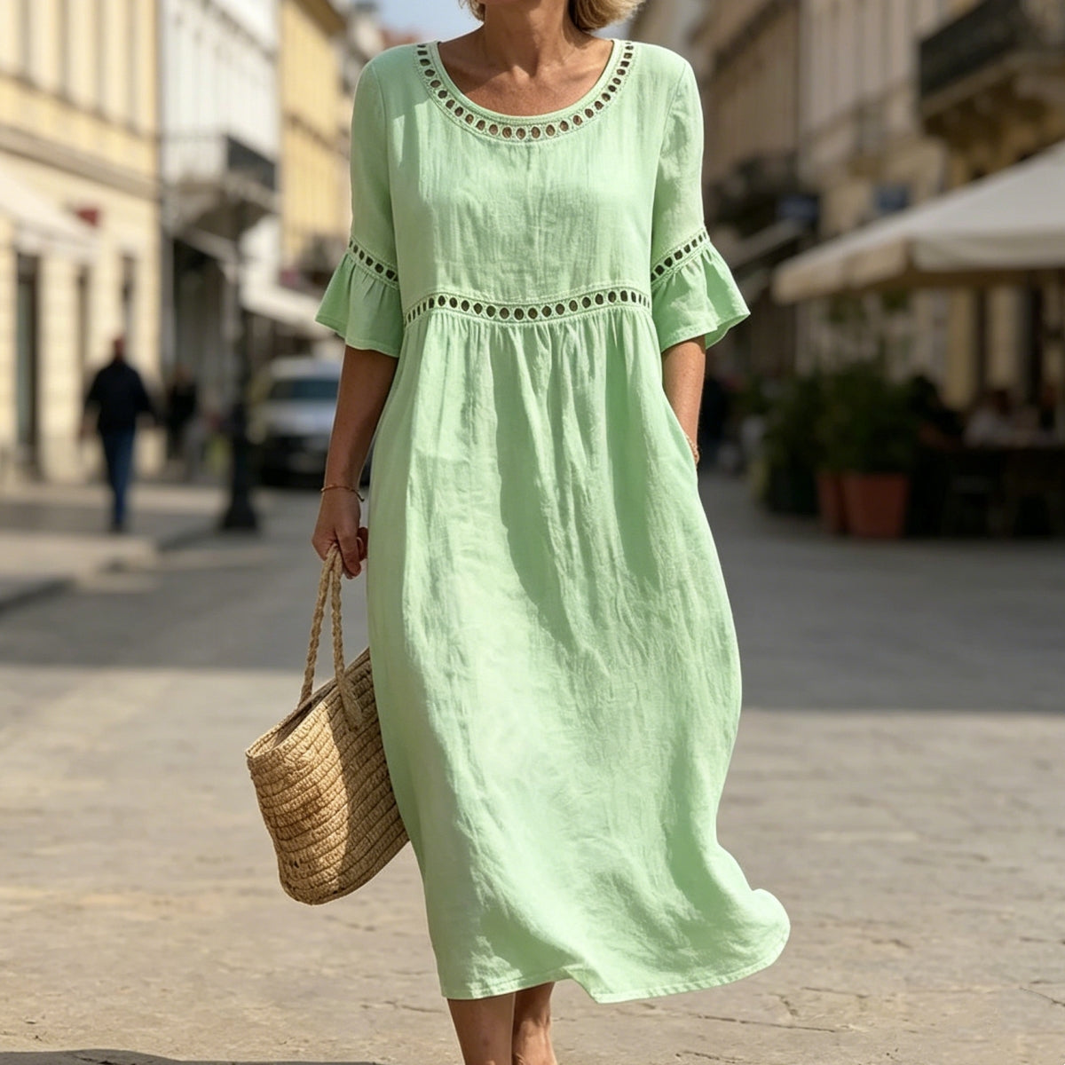 ✨🎉【S-3XL】Nové letné dámske šaty z bavlny a ľanu, priedušné a mäkké, pohodlné na nosenie