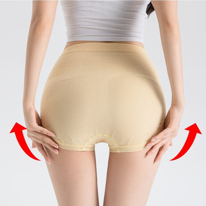 🔥Ostatni dzień dużych rabatów 🔥【Kup 4, otrzymaj 4 gratis】🔥Damskie, bezszwowe, wygodne, jednokolorowe, antybakteryjne majtki modelujące brzuch, z wysokim stanem