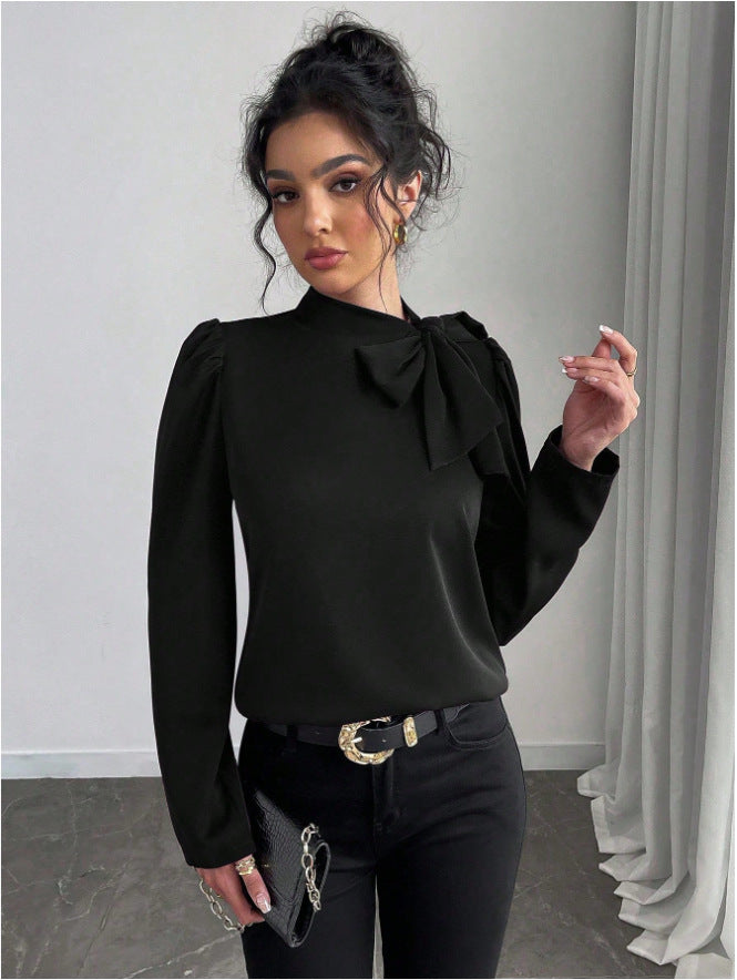 ✨🌷【Nowość 2026🔥】【S-XL】Modna i elegancka damska koszula z długim rękawem i muszką