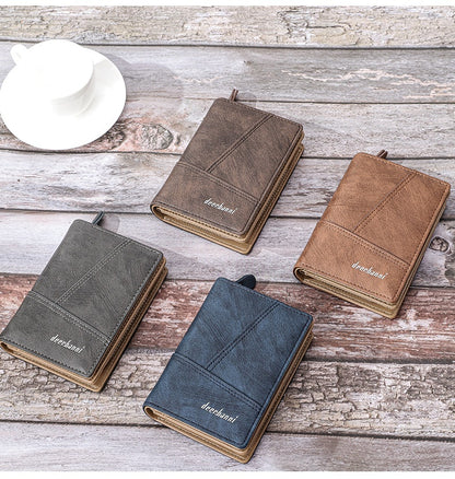 💥👛👍Muški višenamjenski novčanik od prave kože u retro stilu