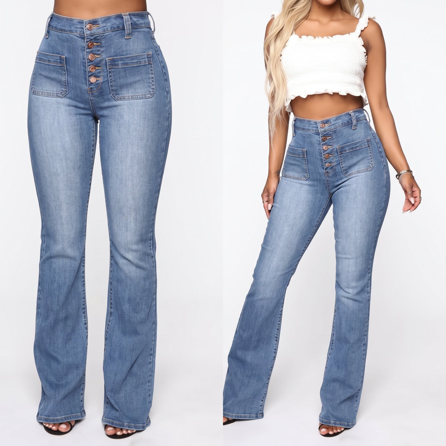 🎀👖【S-4XL】✨Vrhunski hit proizvodi!--Ženske hlače visokog struka s raširenim rukavima