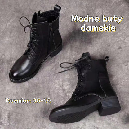 🔥🎉【35-41】2025 nowe wysokiej jakości oryginalne skórzane buty damskie w stylu retro Martin