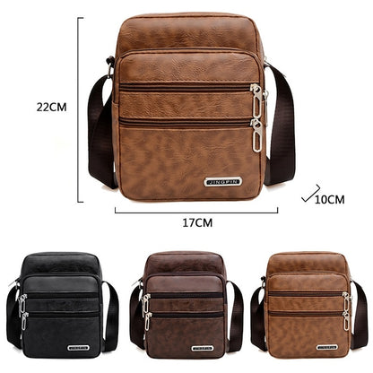 🔥✨【Letnia promocja -50】 - Nowa męska torba na ramię ze skóry PU, duża pojemność, lekka, wodoodporna