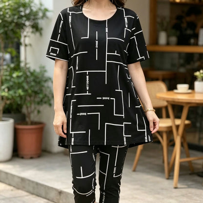 👗【-50% de descuento】【Top + pantalón】🔥🔥Nuevo conjunto de mujer 2026 de manga corta, estilo sencillo y casual