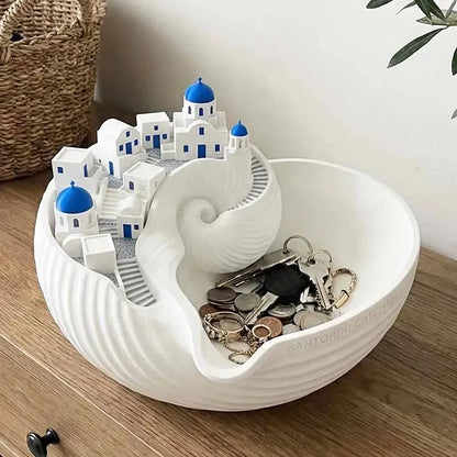 🔥🌊【Producto más vendido✨】Bandeja de conchas marinas estilo isla griega, para guardar llaves