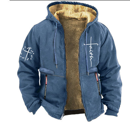 🔥🧥🔥【S-3XL】 Modna, jesienna i zimowa, pogrubiona, aksamitna kurtka męska na co dzień