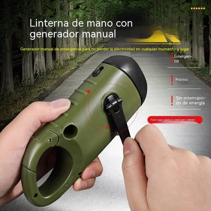 【50% de descuento 🔥】⚡Linterna de panel solar con carga manual: ¡generador portátil ideal para emergencias y aventuras!