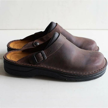 😎👞【38-48】 Vysoko kvalitné pánske kožené šľapky, pohodlné a voľné ✅️Platba pri doručení