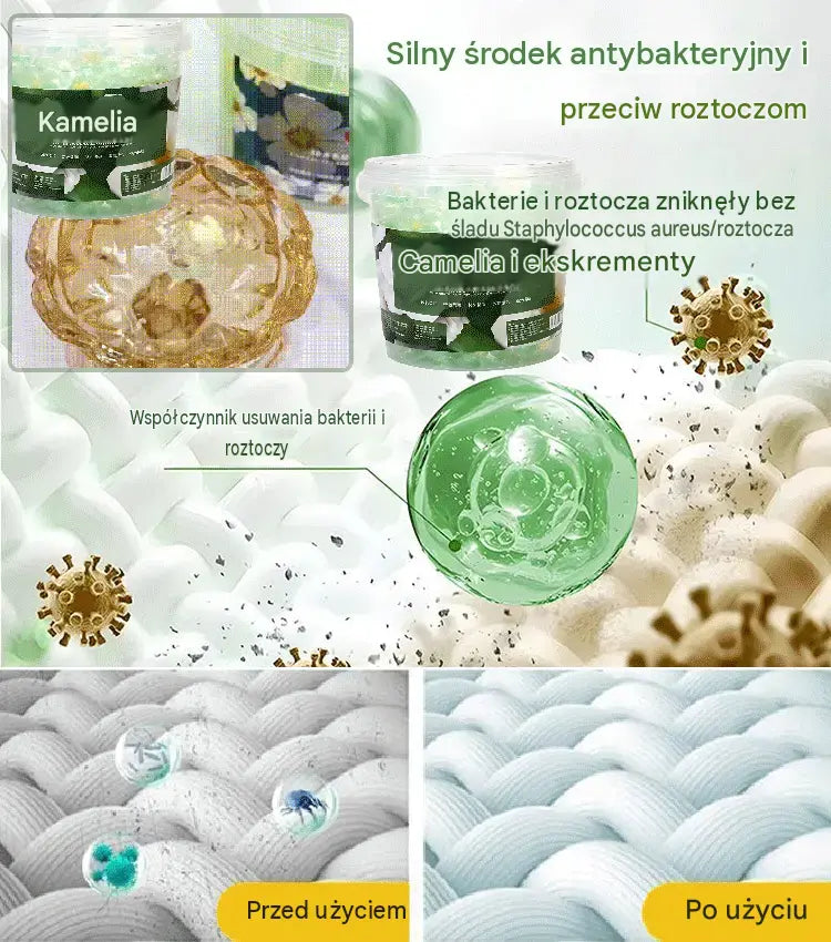 【50% taniej】 [✨Opakowanie 70 sztuk✨] Bardzo duże opakowanie perełek zapachowych do prania 5 w 1 — długotrwały zapach, skuteczna walka z plamami.
