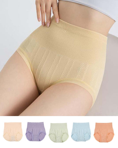 🔥Ostatni dzień dużych rabatów 🔥【Kup 4, otrzymaj 4 gratis】🔥Damskie, bezszwowe, wygodne, jednokolorowe, antybakteryjne majtki modelujące brzuch, z wysokim stanem