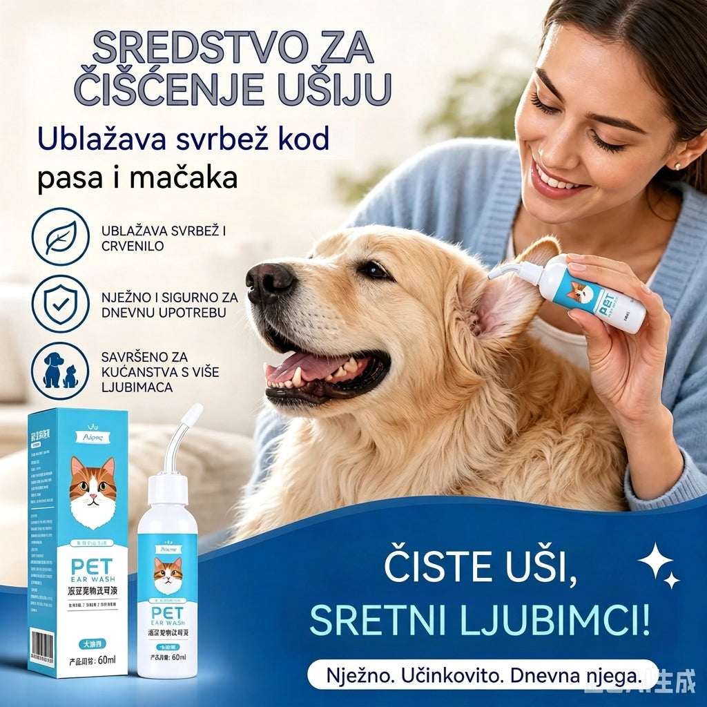 🐶🐱 Sredstvo za čišćenje ušiju za ublažavanje svrbeža ušiju kod pasa i mačaka.