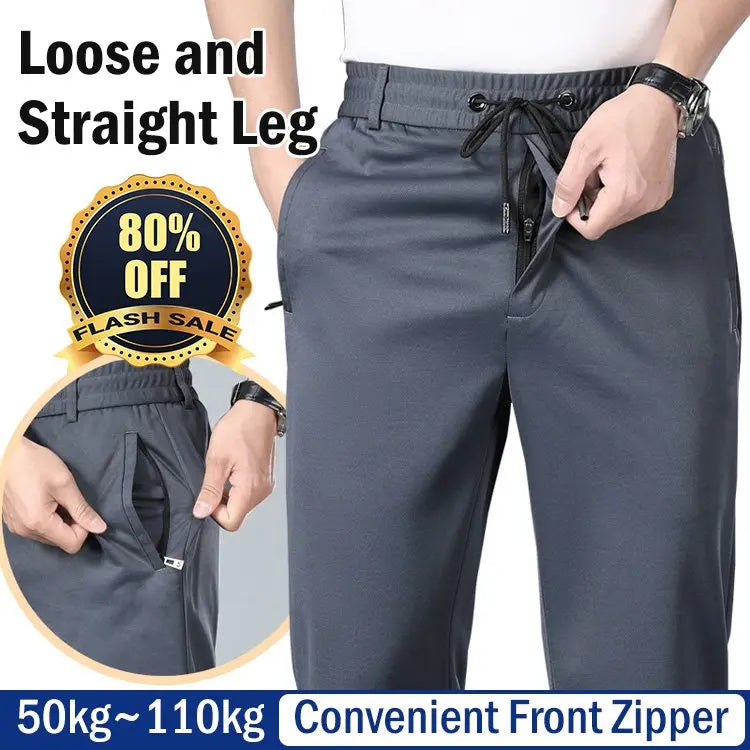 🔥【¡50% de descuento!】Pantalones casuales de verano holgados para hombre, frescos y transpirables.