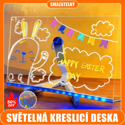 🎨💡✏️🔥¡Compra 1 y llévate otro gratis!🔥 Pizarra luminosa infantil, hecha a mano, para dibujar grafitis, borrable, educativa y fluorescente.