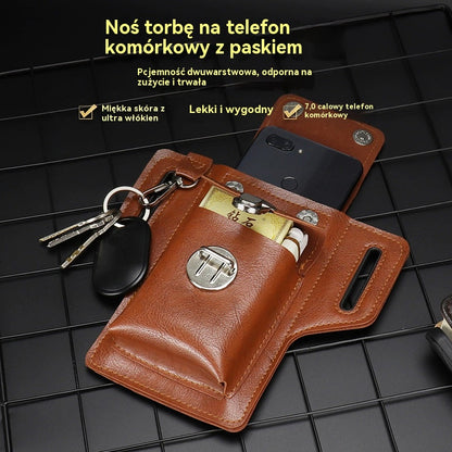 🔥👜【Kup jeden, a drugi dostaniesz gratis】Nowa męska wielofunkcyjna torba na telefon