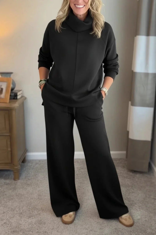 🍂prodavati se kao alva🍁🐏Novi zimski kvalitetni ženski casual set, minimalistički pulover s visokim vratom + ravne casual hlače🔥