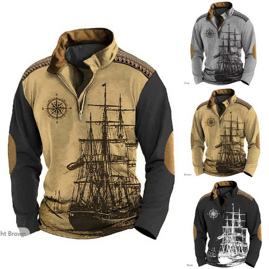 🔥Ograniczony czasowo 38% zniżki🔥【XS-5XL】2024 miękka i wygodna męska bluza z kapturem i nadrukiem 3D, zapinana na zamek--3815244