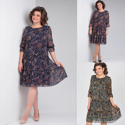 🥇【Más vendido】💥【50% de descuento】👗【S-5XL】Nuevo vestido de verano estampado 2026