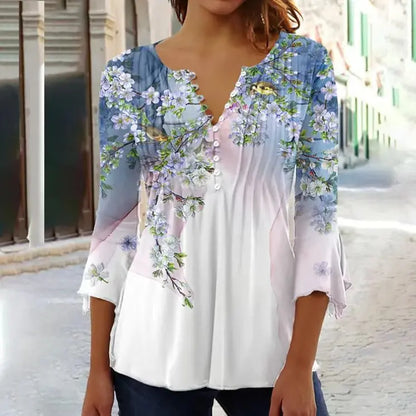 🔥✨[40-120kg] Blusa de mujer con cuello en V a la moda✅Pago contra entrega