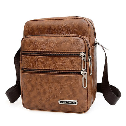 👍👍👜Wyprzedaż letnia -50% - Nowa męska torba na ramię ze skóry PU o dużej pojemności, lekka i wodoodporna