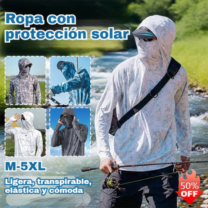 🔥【M-5XL】Ropa transpirable de protección solar para hombre, adecuada para deportes al aire libre y pesca. ✅️Pago contra entrega
