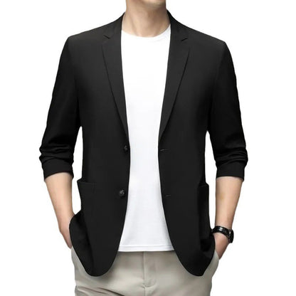 【50% zniżki】【M-5XL】Męska letnia kurtka biznesowa Ice Silk oddychająca--3905875